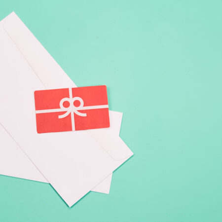A graphic of gift cards